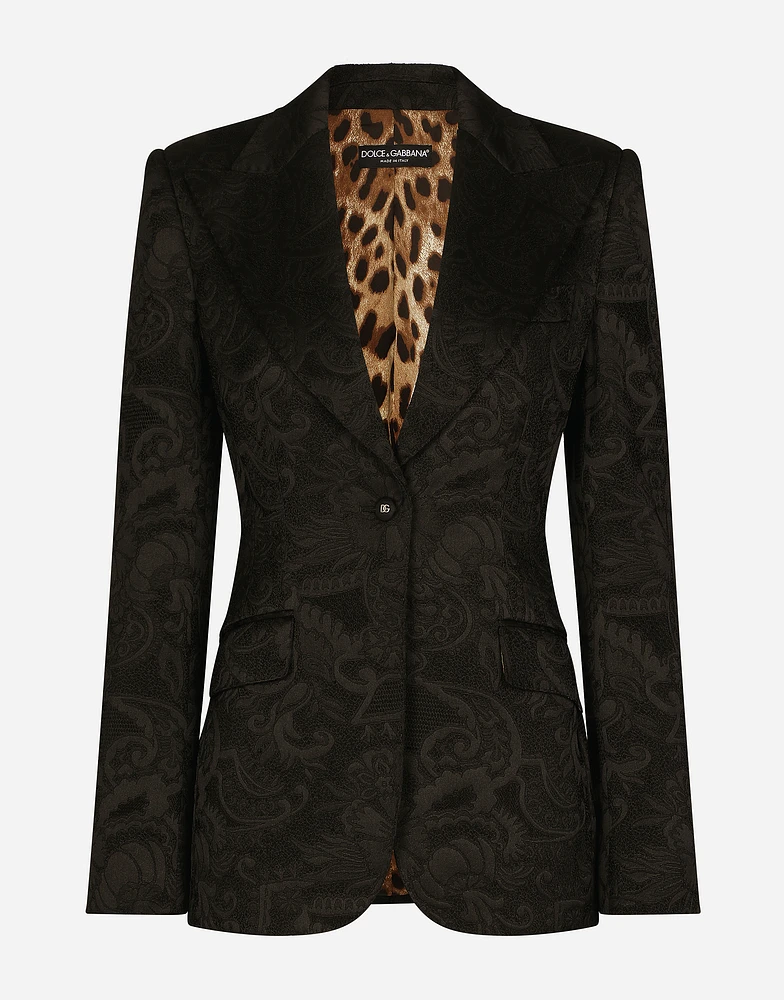 Floral jacquard Turlington blazer