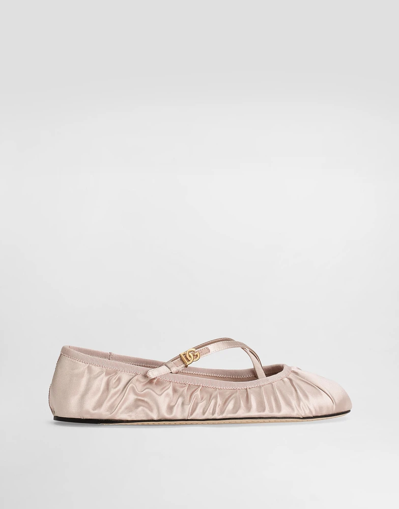 Satin ballet flats