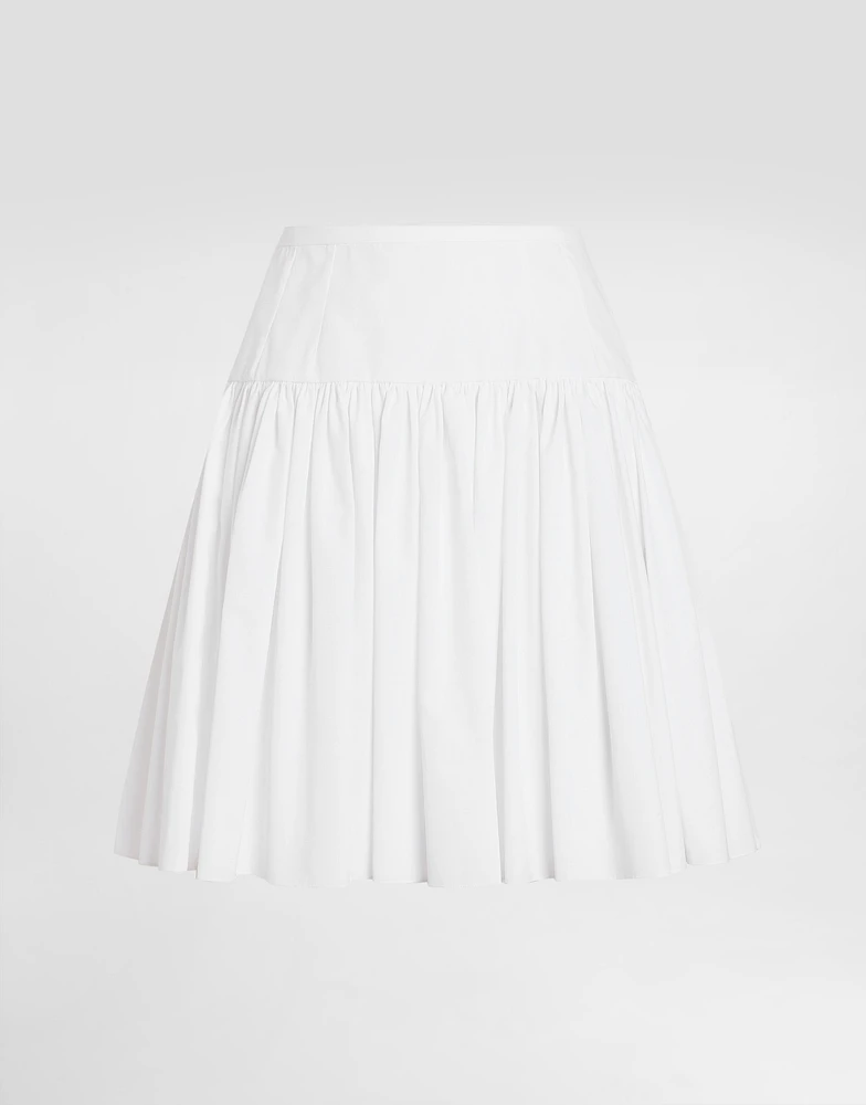 Short cotton circle skirt