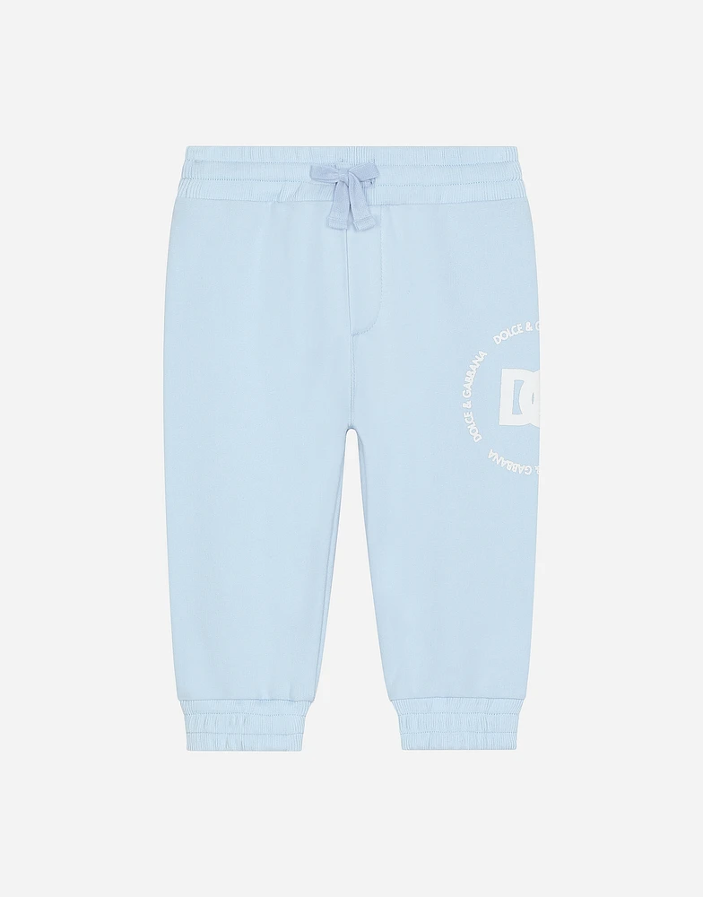 Jersey jogging pants with DG logo print