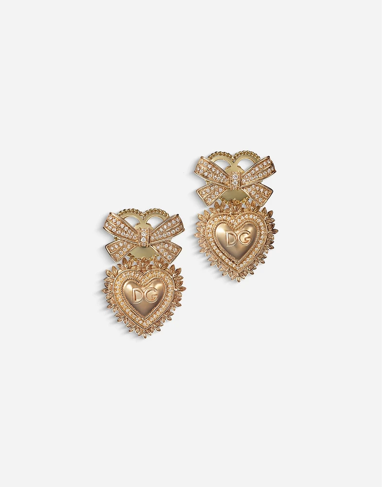 Devotion Earrings 18 carat yellow gold and diamonds