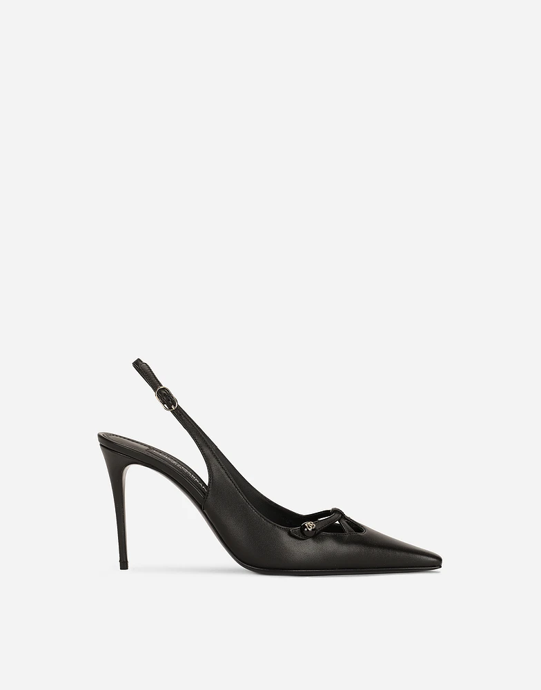 Nappa leather slingbacks