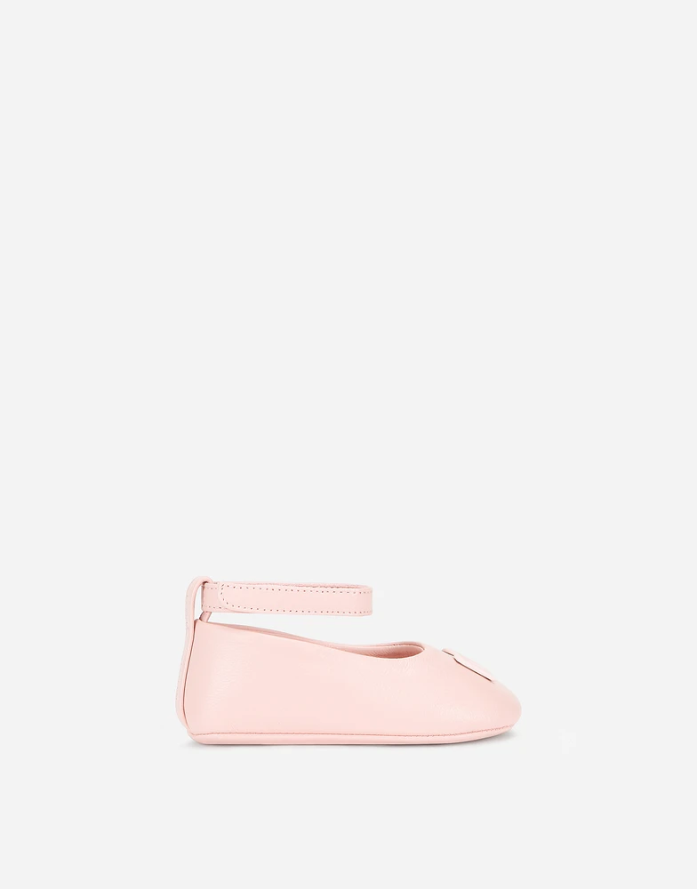 Nappa leather newborn ballet flats