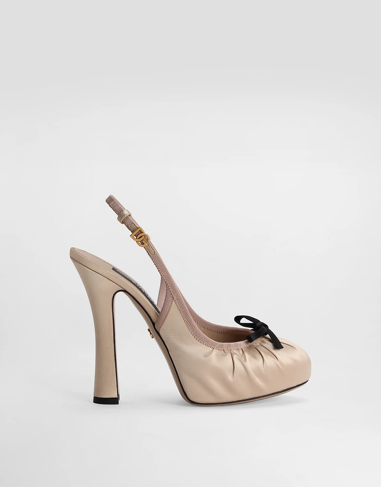 Satin slingbacks