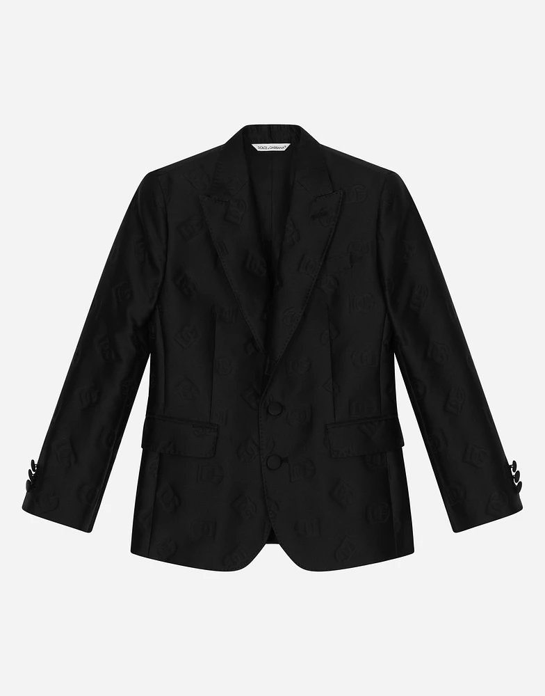 Classic silk jacquard two-button Sicilia-fit jacket