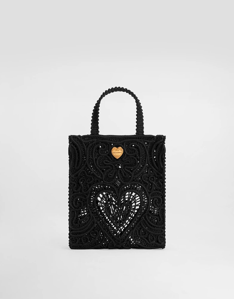 Small cordonetto lace shopper