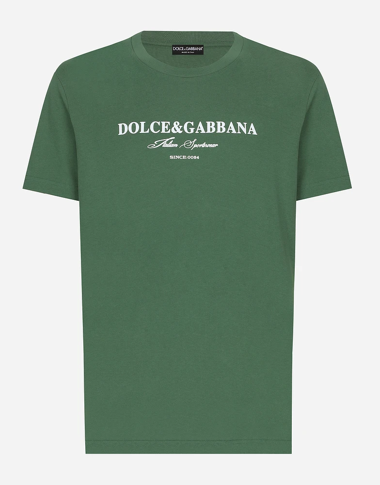 Cotton T-shirt with logo print