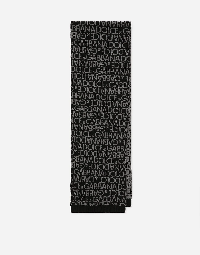 Jacquard knit scarf