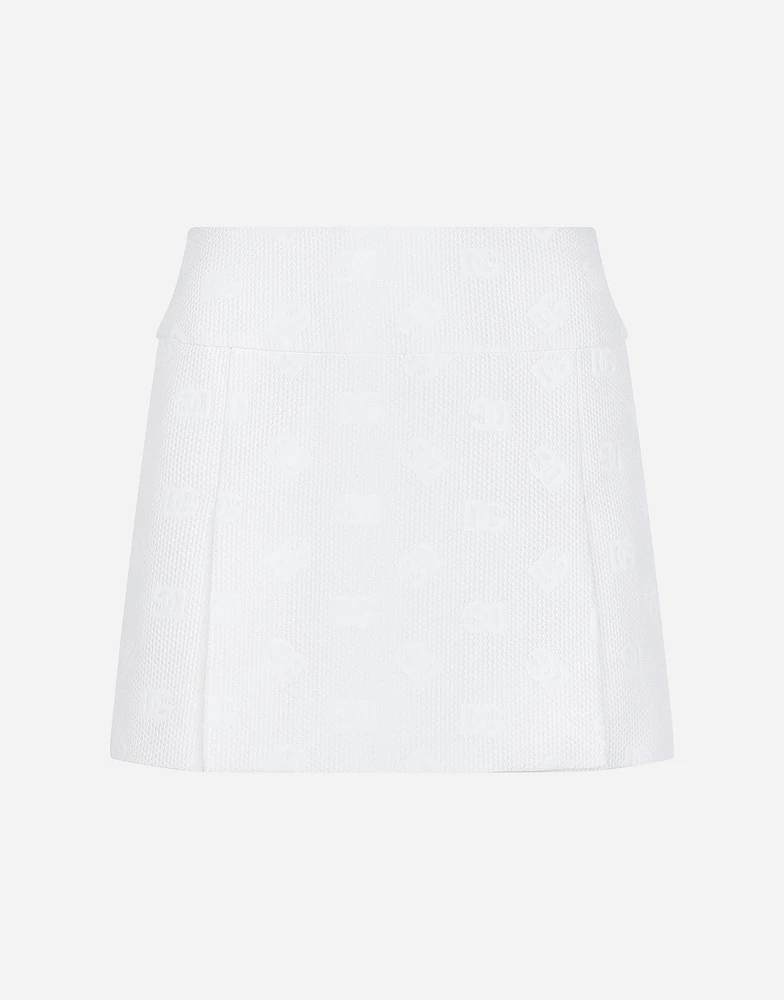 Quilted jacquard miniskirt with DG logo