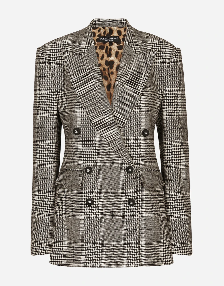 Glen plaid jacket with vents