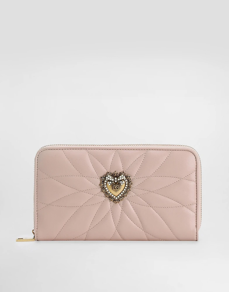Zip-around Devotion wallet in nappa leather