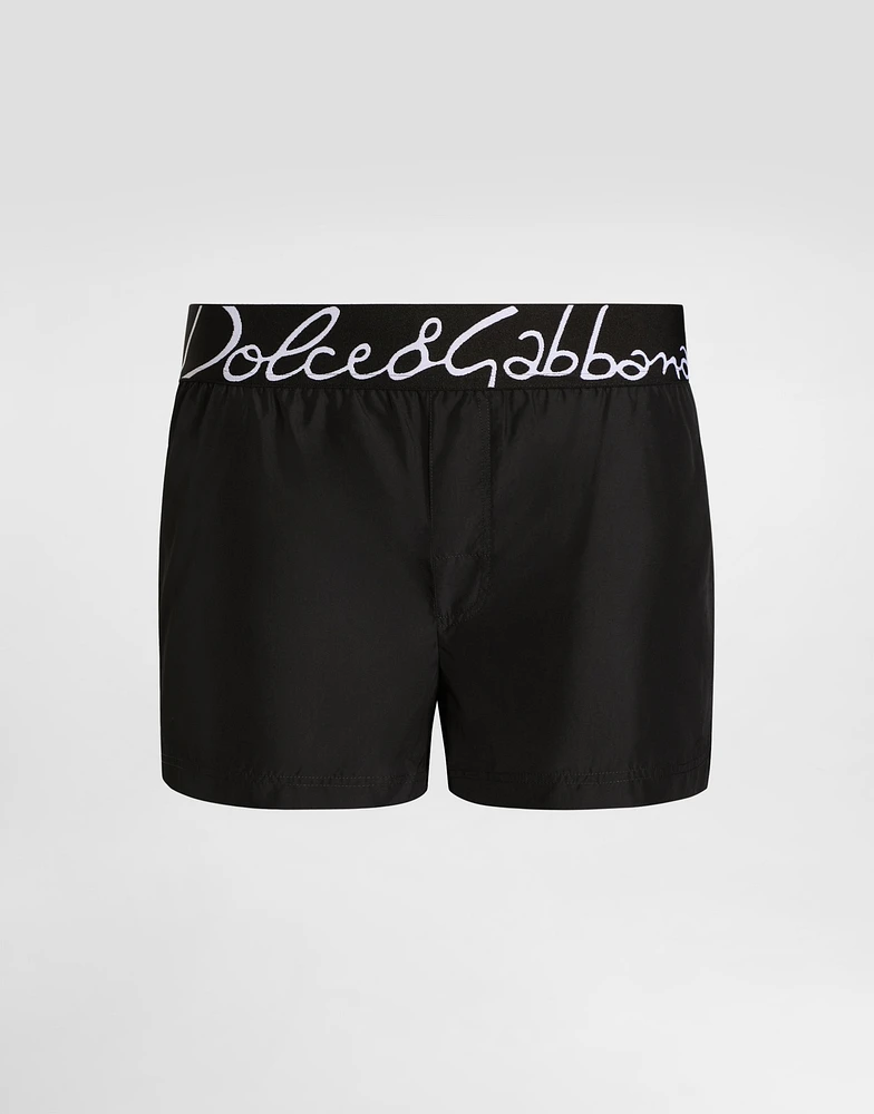 Short swim trunks with Dolce&Gabbana logo