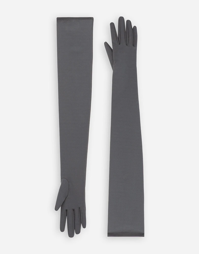 KIM DOLCE&GABBANA Long stretch jersey Milano rib gloves