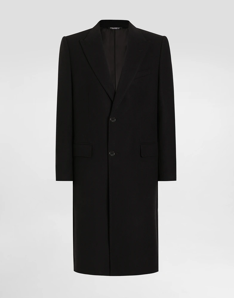 Single-breasted wool coat