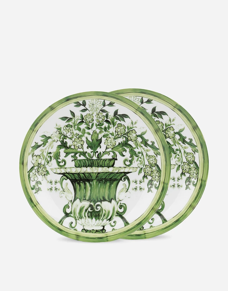 Set 2 Porcelain Dinner Plates