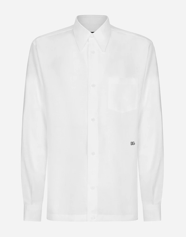 Linen Hawaiian shirt with DG hardware