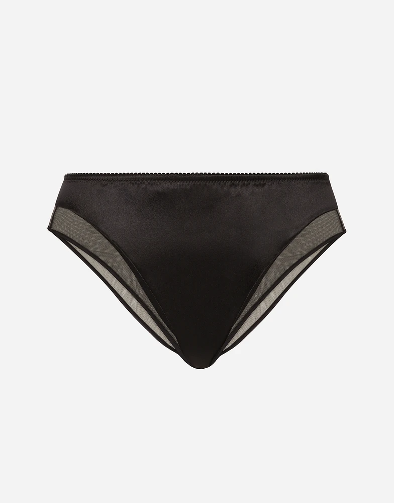 Satin and tulle panties