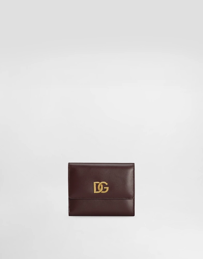Calfskin wallet with DG logo