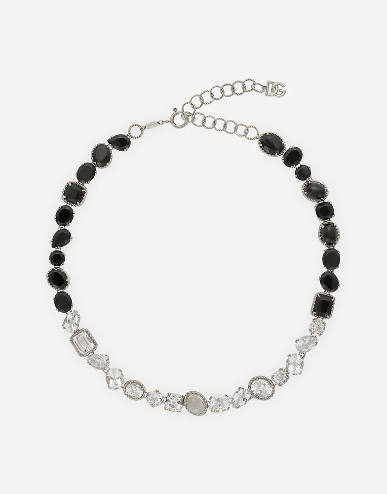 Rainbow Monochrome Necklace 18-carat white gold