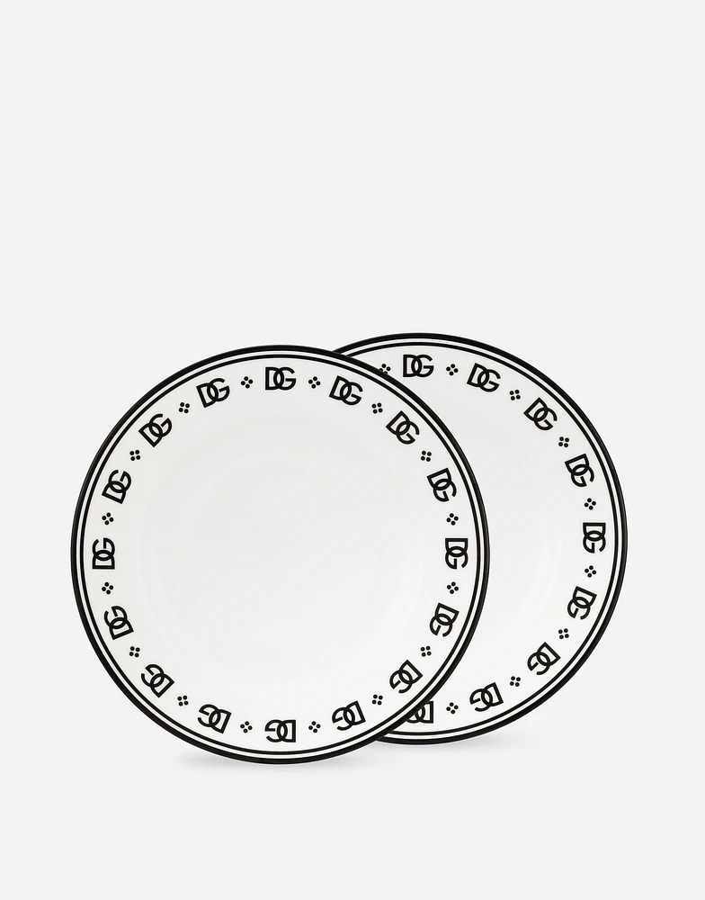 Set 2 Porcelain Dessert Plates