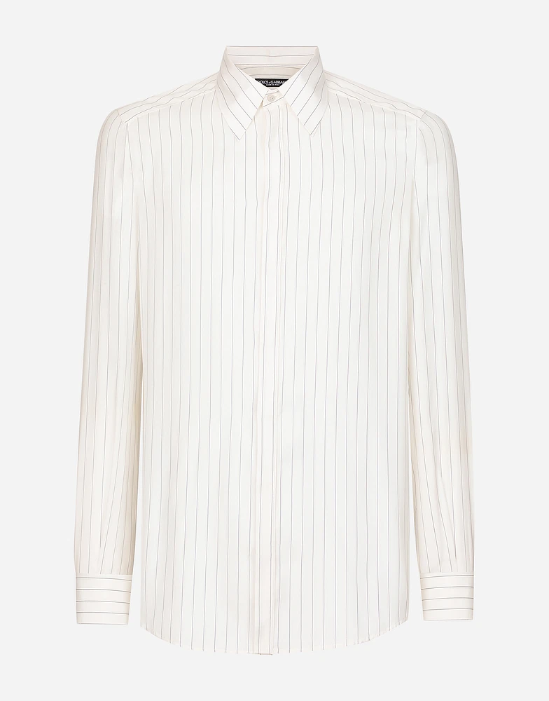 Striped poplin Martini-fit shirt