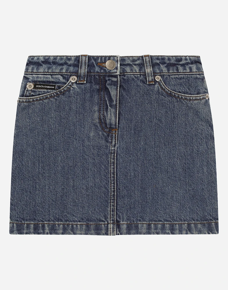 5-pocket denim miniskirt
