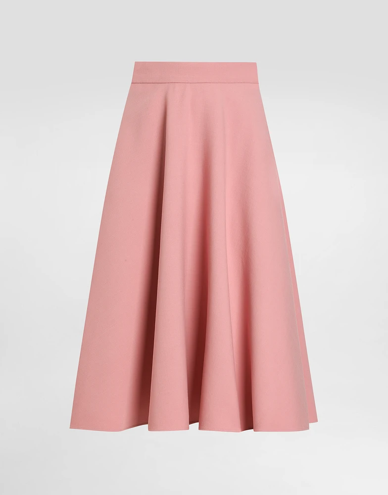 Woolen midi circle skirt