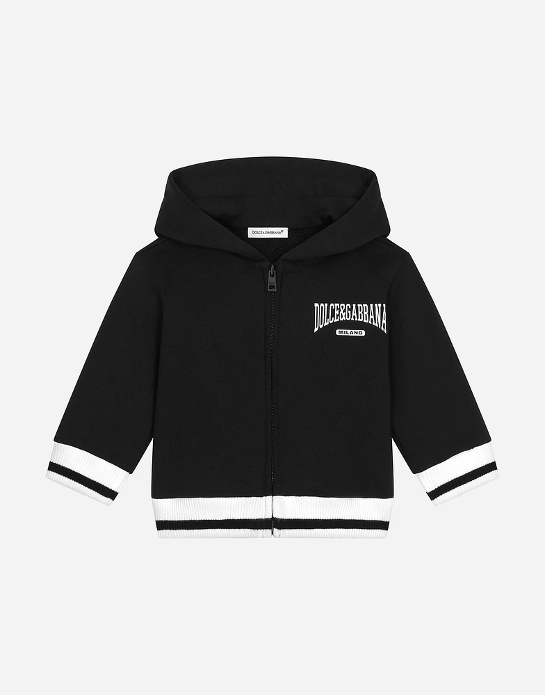 Jersey hoodie with Dolce&Gabbana logo