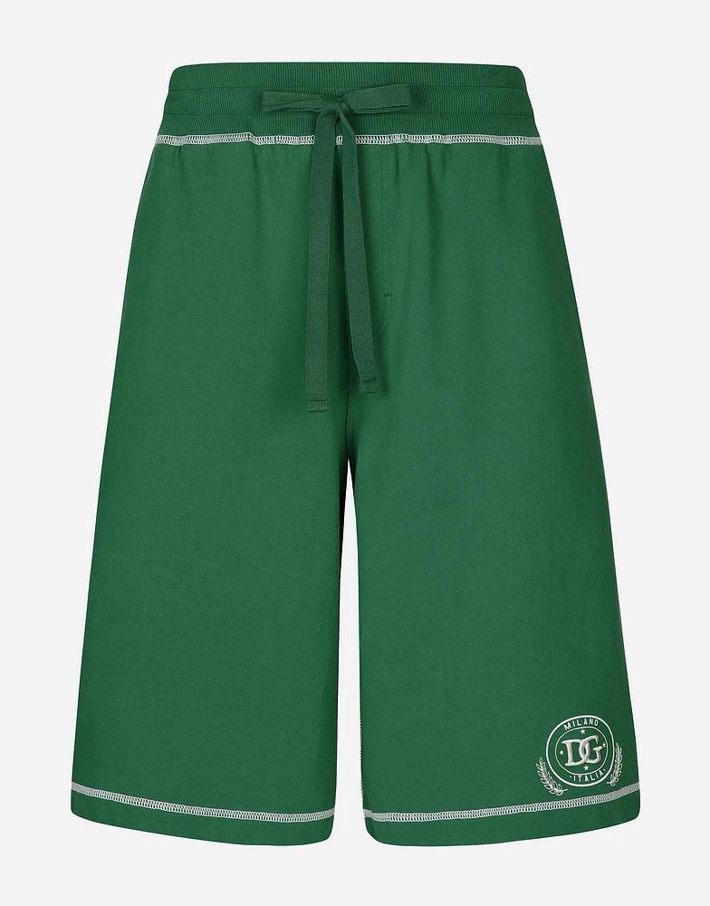 Jogging shorts with embroidered logo