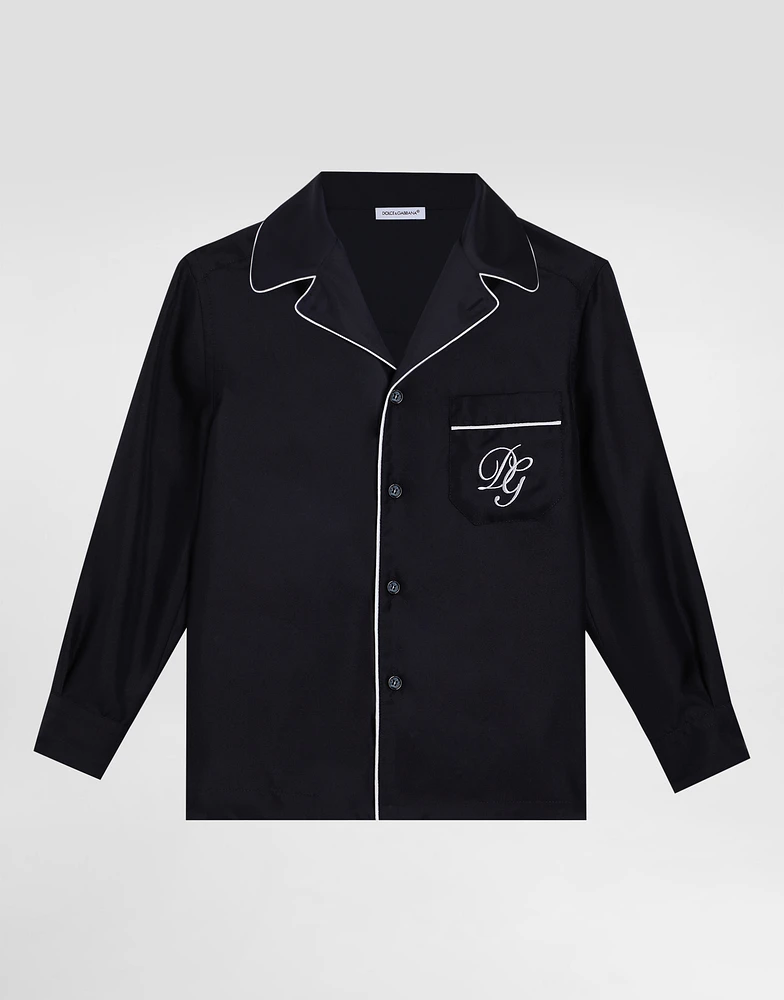 Twill shirt with DG embroidery