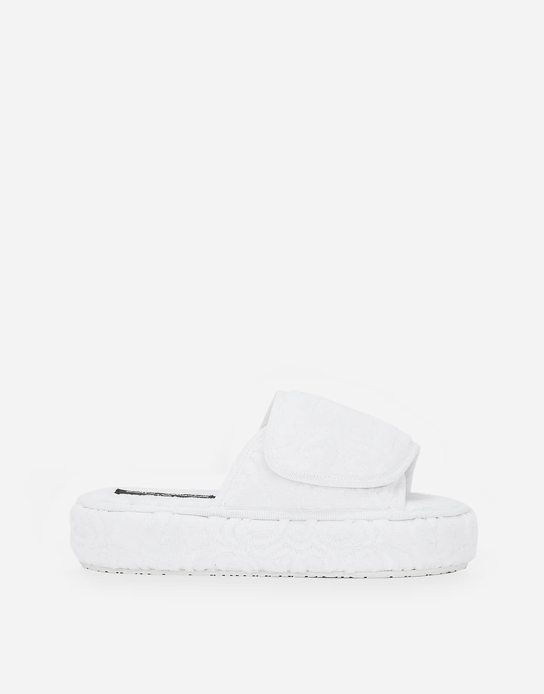 Terry Cotton Plateau Slippers