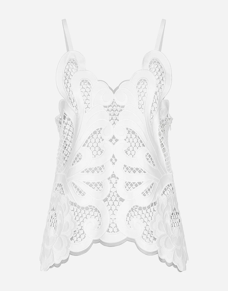Cotton top with cut-out detailing