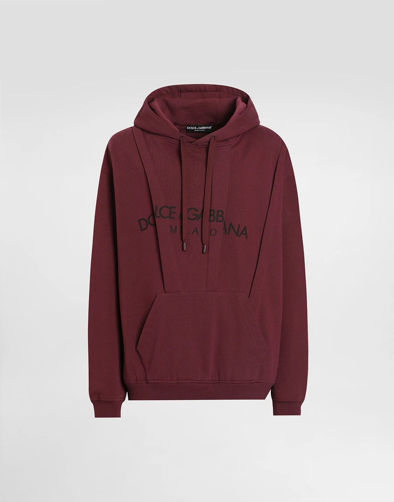 Cotton hoodie with logo