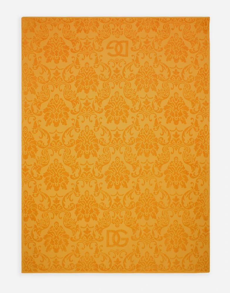 Beach Towel in Cotton Terry Jacquard