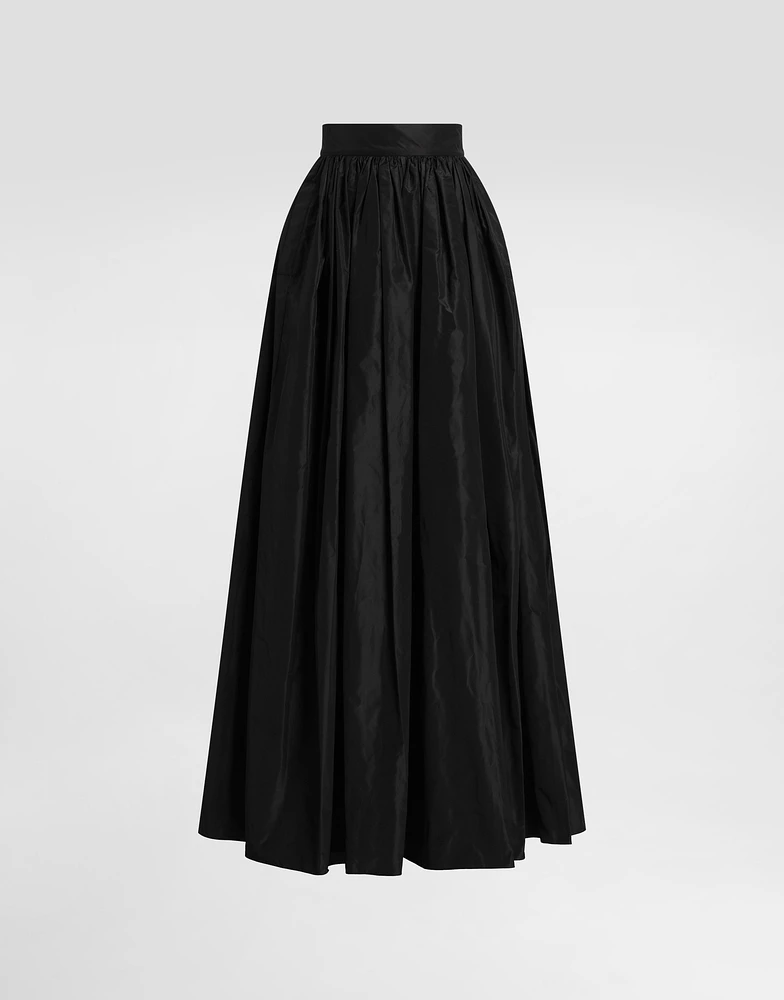 Long taffeta circle skirt