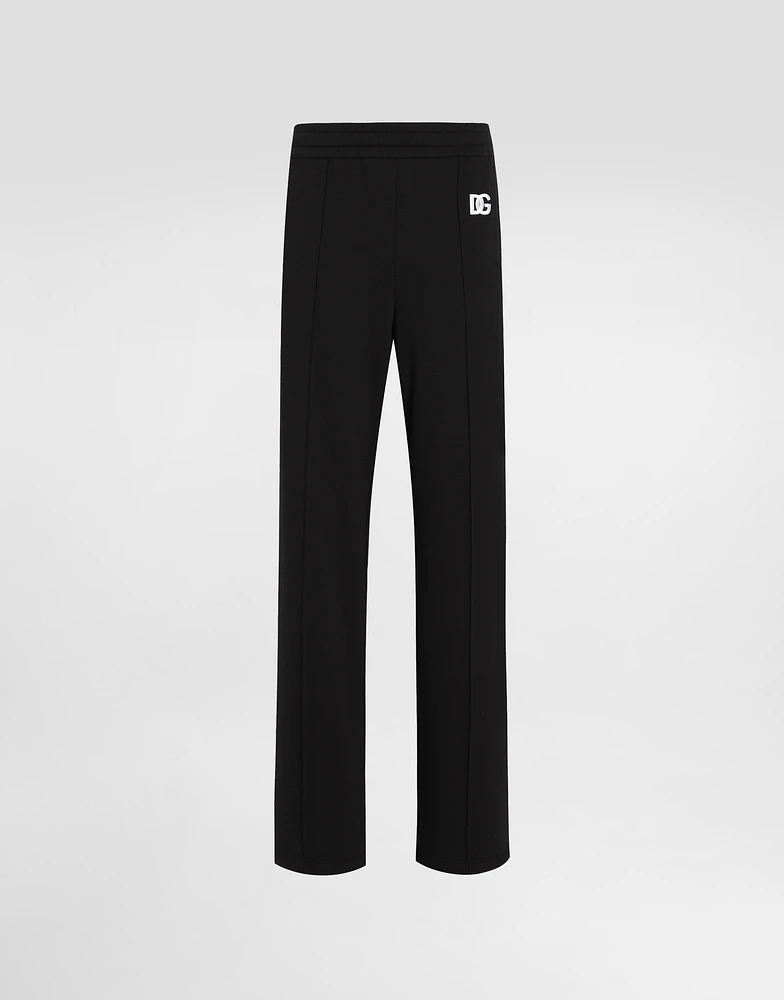 Flared jersey jogging pants with DG logo embroidery