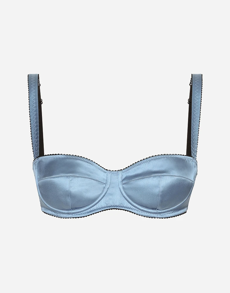 Satin balconette bra