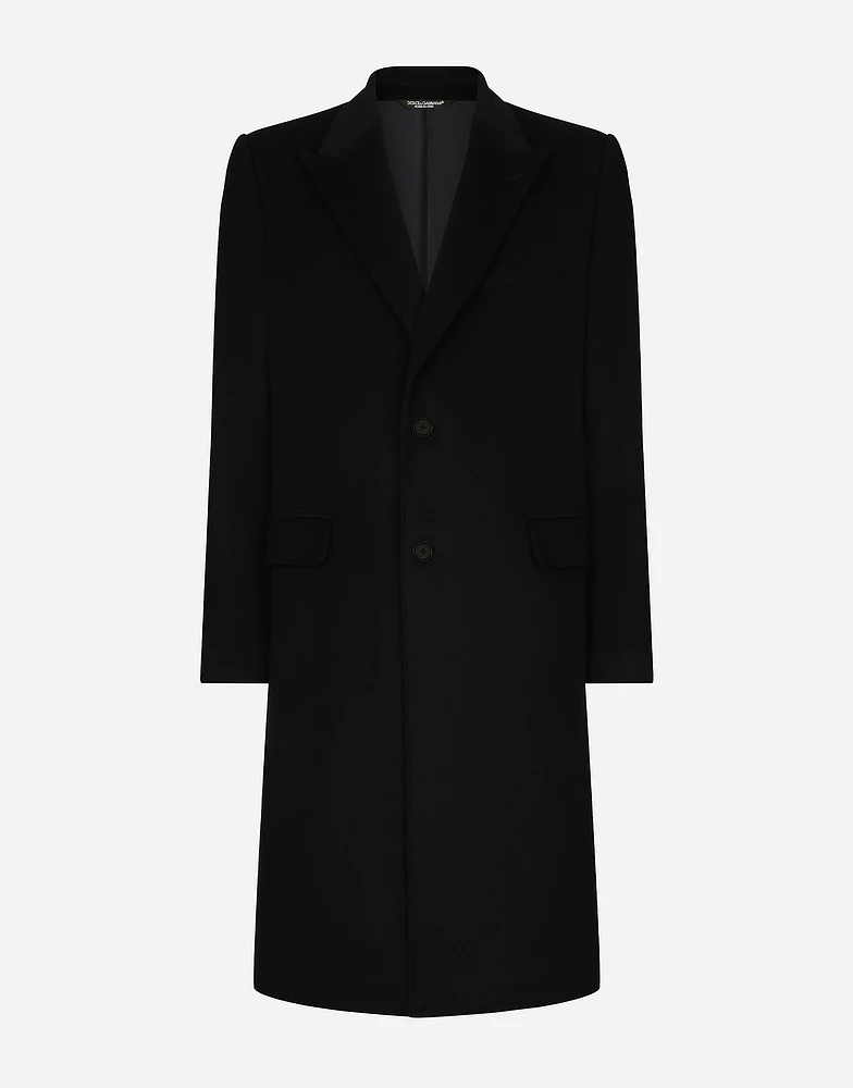 Single-breasted cashmere coat
