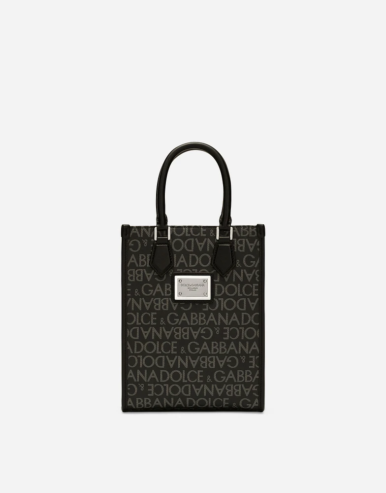 Small coated jacquard bag