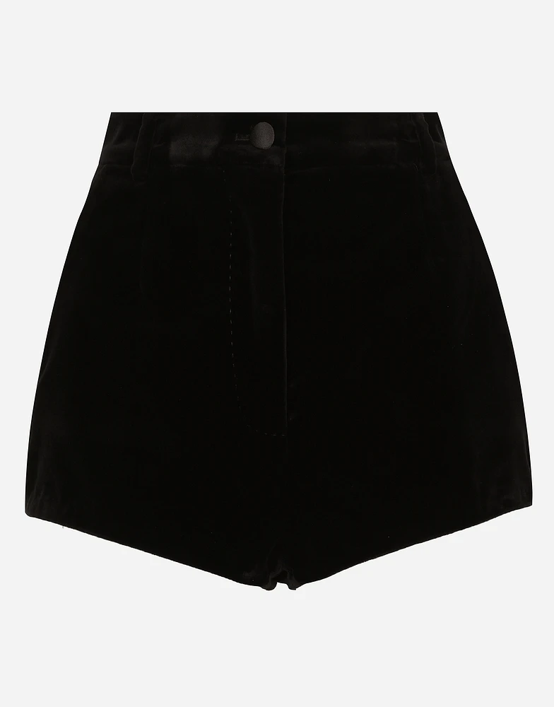 Velvet high-waisted tuxedo panties