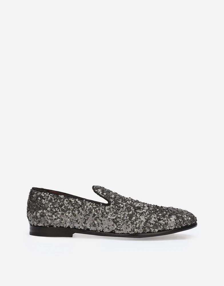 Sequined slippers