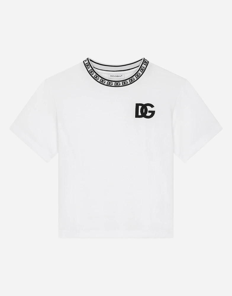 Jersey T-shirt with DG logo embroidery