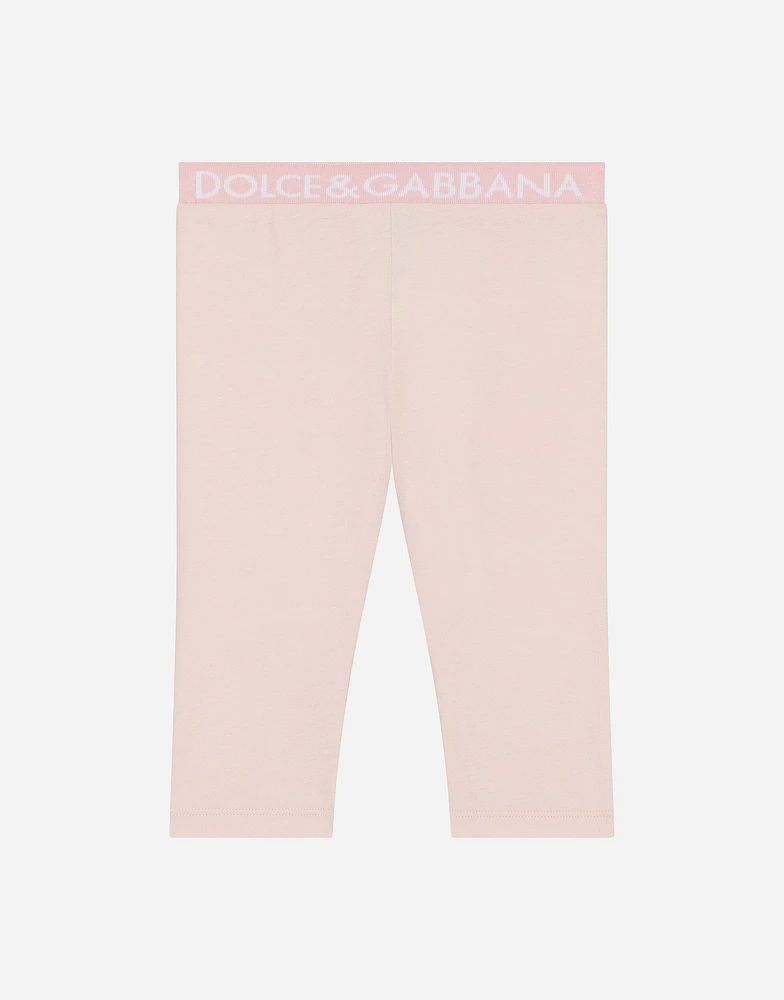 Jersey leggings with elasticated band