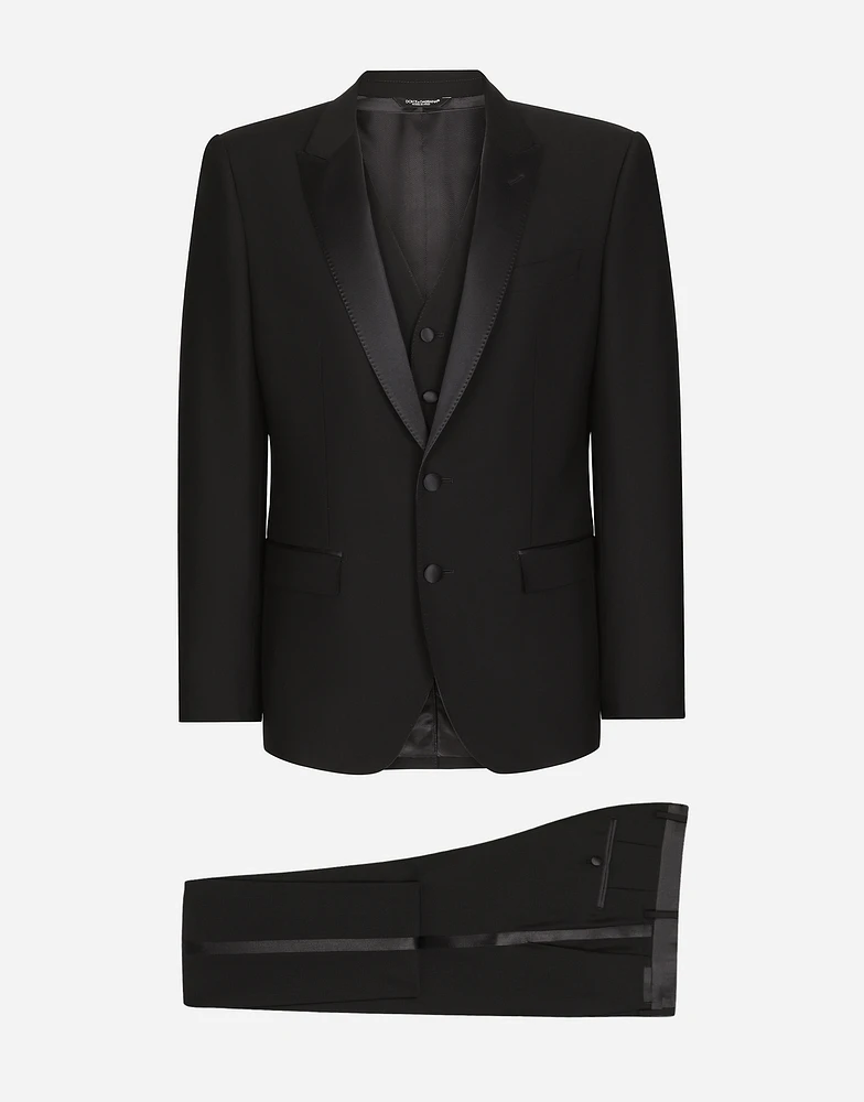 Single-breasted wool Martini-fit tuxedo suit