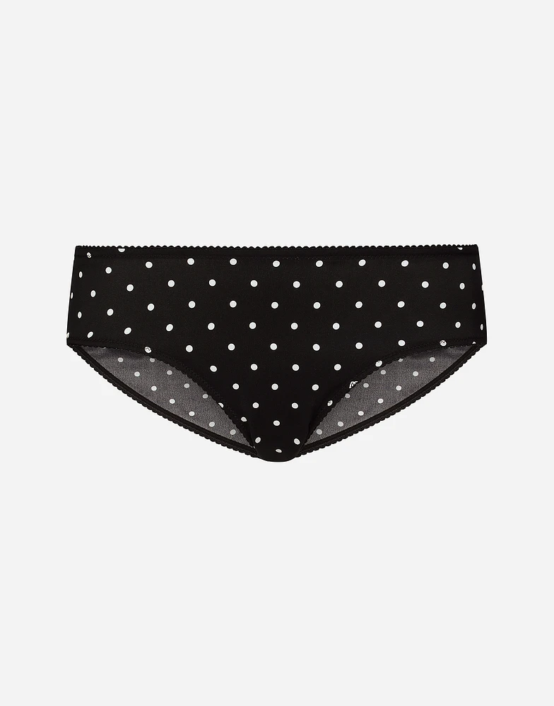 Polka-dot silk panties