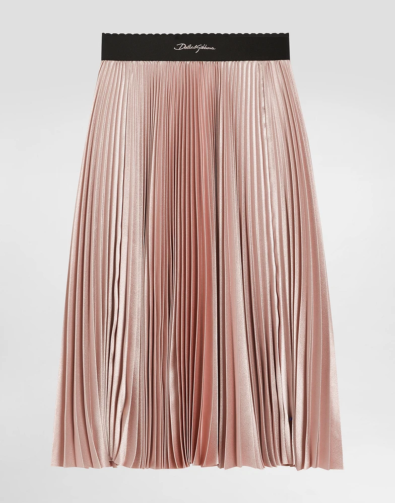 Pleated skirt with Dolce&Gabbana logo