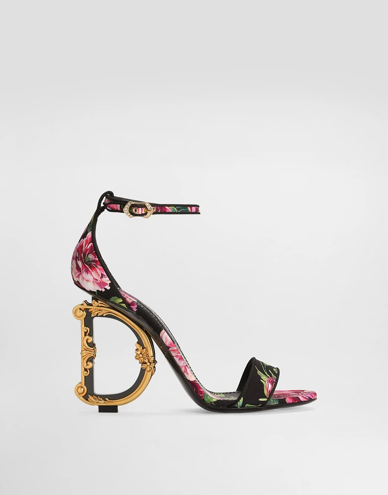 Satin baroque DG sandals