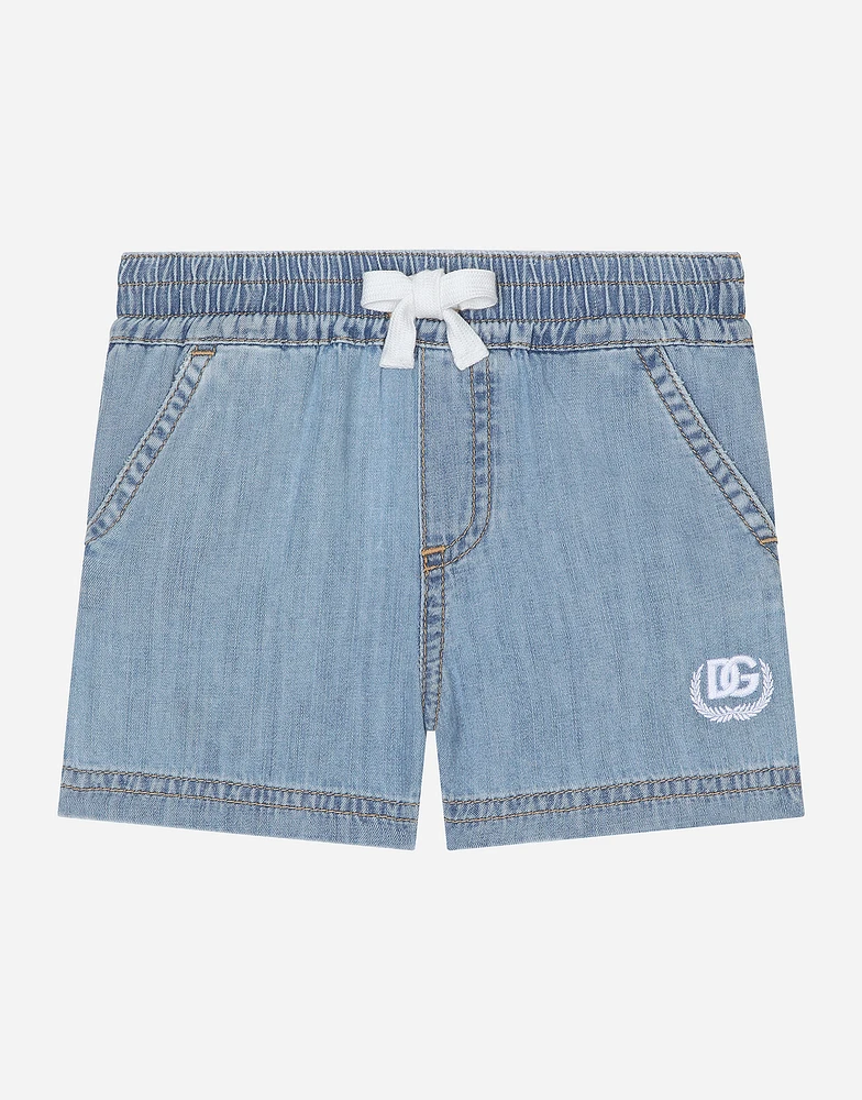 Denim shorts with DG logo