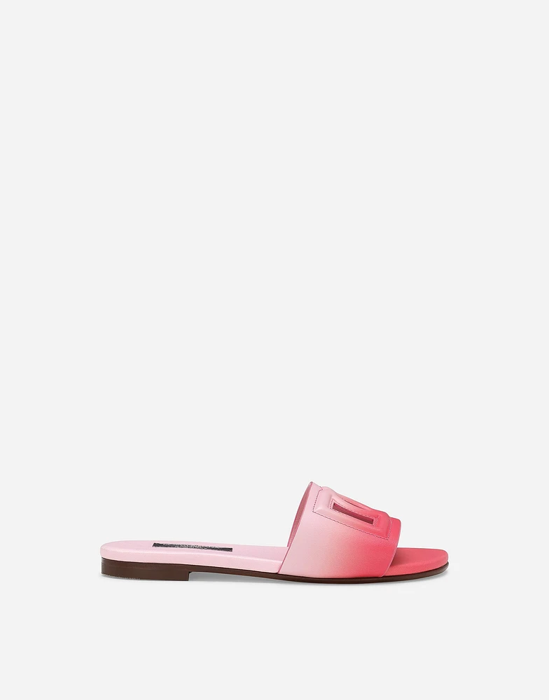 Printed calfskin sliders