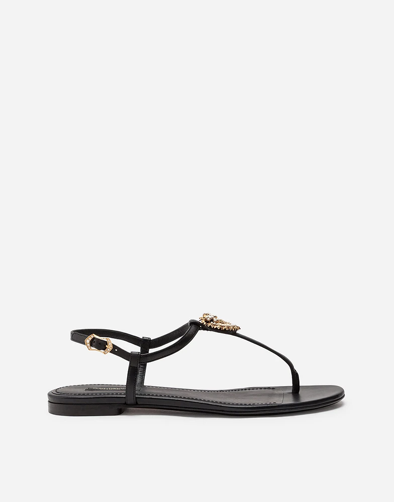 Nappa leather Devotion flip flops